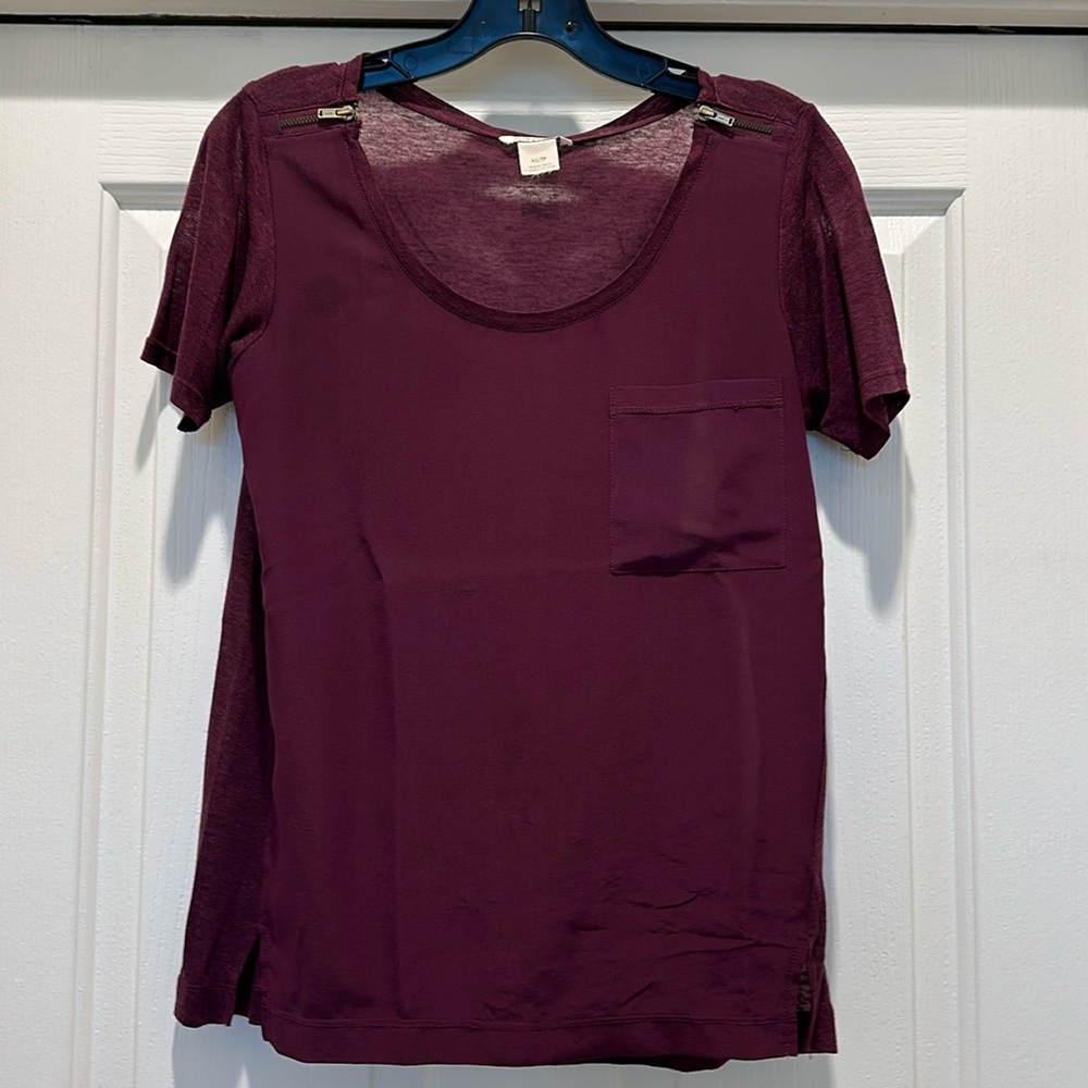 Club Monaco Silk Front Tee